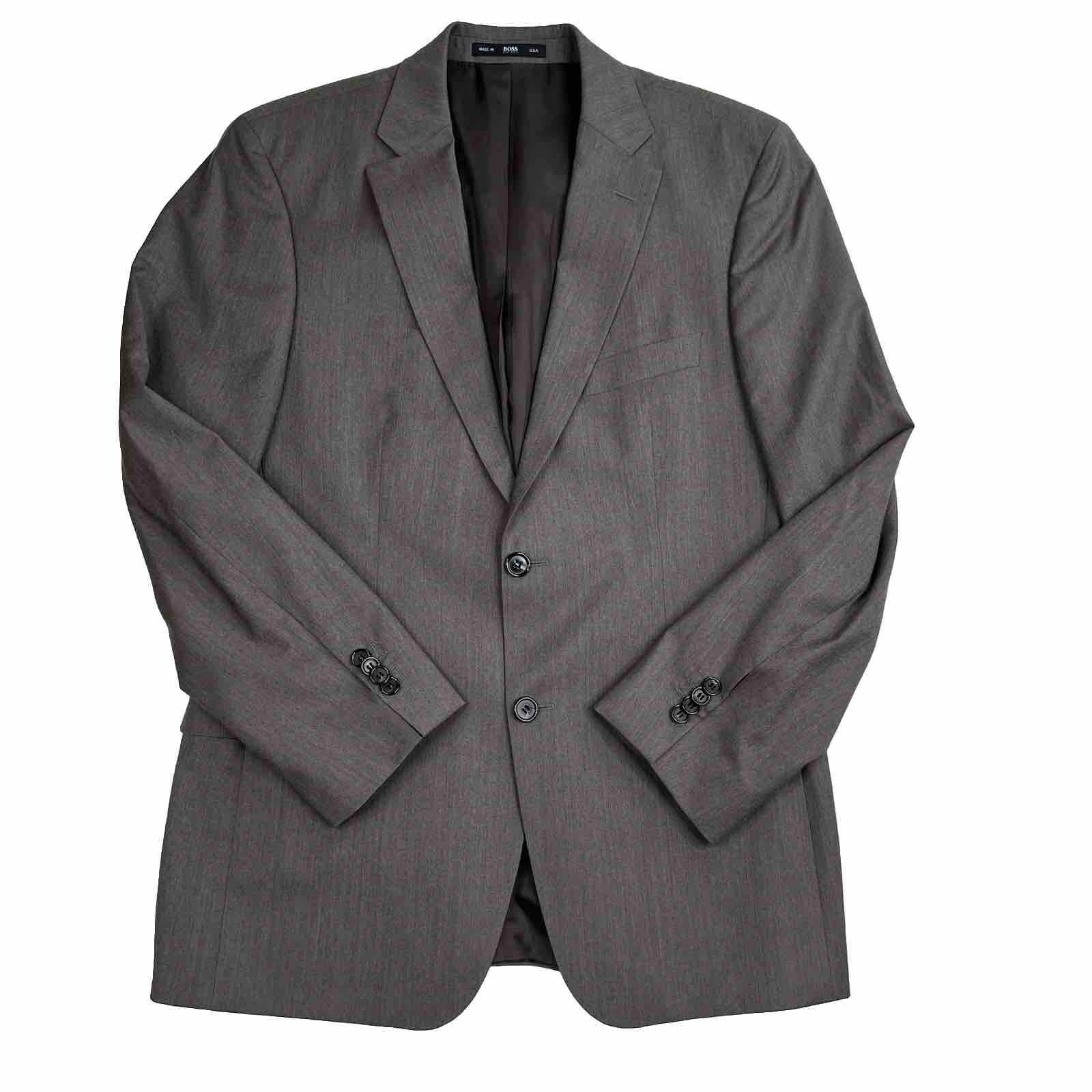 Hugo Boss Guabello Super 130 Wool Blazer Size 38R Brown 2 Button Double Vented