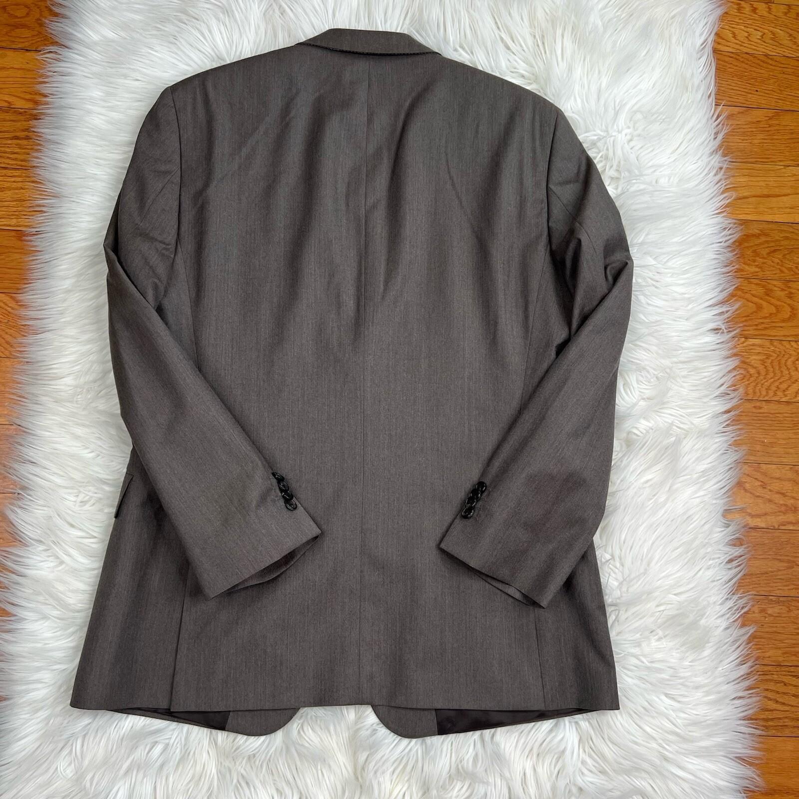 Hugo Boss Guabello Super 130 Wool Blazer Size 38R Brown 2 Button Double Vented