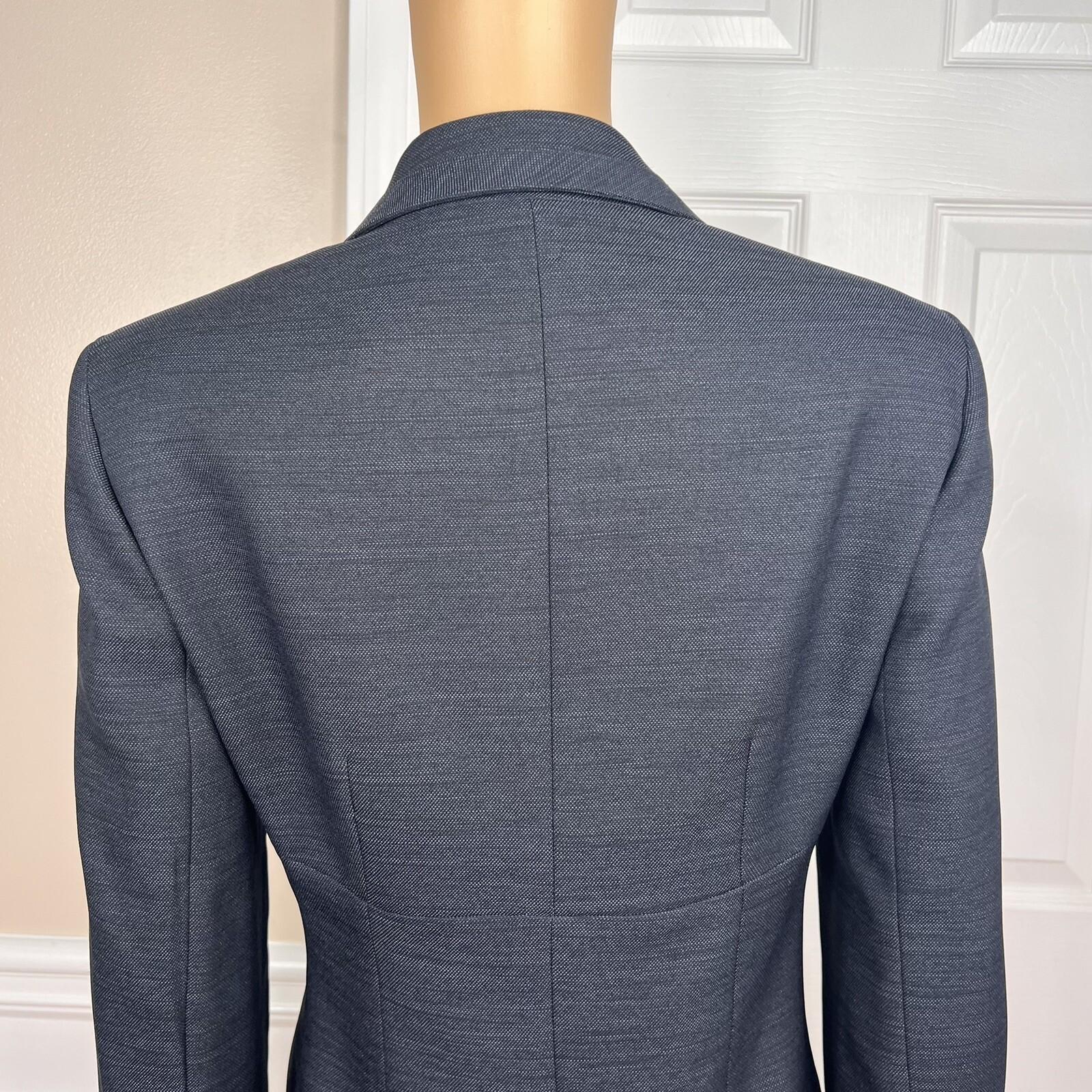 SUIT STUDIO Women 1PC Navy Blue Single Breasted Polyester Lined Blazer Size 8