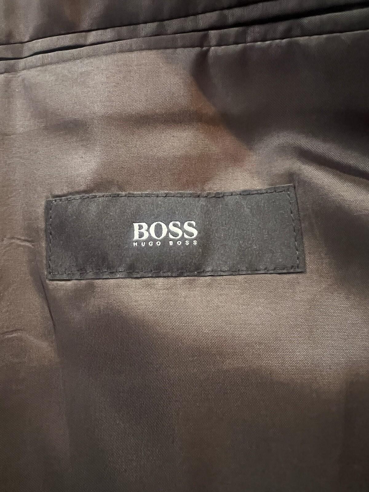 Hugo Boss Guabello Super 130 Wool Blazer Size 38R Brown 2 Button Double Vented