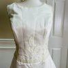 DA VINCI Wedding Dress Size 18 Ivory Beaded Satin Blend Sleeveless Long Train