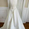 DA VINCI Wedding Dress Size 18 Ivory Beaded Satin Blend Sleeveless Long Train