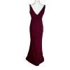 Lulus Polyester Stretch Dress Small Burgundy Sleeveless Maxi Bodycon V neck