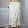 Le Suit Tweed Skirt Suit Size 10 Off White Ruffle 2 Piece Notch Collar Women New