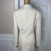 Le Suit Tweed Skirt Suit Size 10 Off White Ruffle 2 Piece Notch Collar Women New