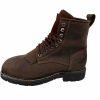 Cody James Leather Boots Size 9EE Brown Waterproof Composite Toe Kiltie Lace Up