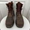 Cody James Leather Boots Size 9EE Brown Waterproof Composite Toe Kiltie Lace Up