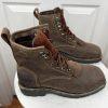 Cody James Leather Boots Size 9EE Brown Waterproof Composite Toe Kiltie Lace Up