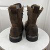 Cody James Leather Boots Size 9EE Brown Waterproof Composite Toe Kiltie Lace Up