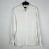 Ermenegildo Zegna Men Button Up Shirt Size M White High Low Made In Turkey