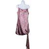 Cinq a Sept Mini dress Size 14 Paisley Ryder Pink Satin Cowl Draped Party New