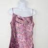 Cinq a Sept Mini dress Size 14 Paisley Ryder Pink Satin Cowl Draped Party New