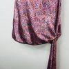 Cinq a Sept Mini dress Size 14 Paisley Ryder Pink Satin Cowl Draped Party New