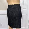OLEG CASINI VTG 2PC Black Acetate Lace Blend Cocktail Mini Skirt Suit Size 16