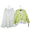 Giovanna Signature 2PC Skirt Suit 14 White Green Stunning Feminine Collarless