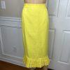 Clarissa Women Polyester Skirt Suit Size 18 Yellow Pleated Shawl Collar 2PC New