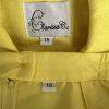 Clarissa Women Polyester Skirt Suit Size 18 Yellow Pleated Shawl Collar 2PC New