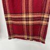 A SHIRT THING Women Cotton Flannel Pants Size S Red Striped Plaid Skinny Raw Hem