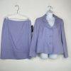 10-6171.jpg Le Suit Polyester Skirt Suit Size 12 Purple Lined Notch Collar Cocktail 2PC New