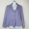 10-6172.jpg Le Suit Polyester Skirt Suit Size 12 Purple Lined Notch Collar Cocktail 2PC New