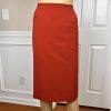 KASPER Polyester Skirt Suit Scarf Size 12 Cayenne Lined Pleated Business 3PC New