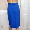 E R GERARD 2 PC Blue Double Breasted Short Sleeves Polyester Skirt Suit Size 14