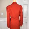 KASPER Polyester Skirt Suit Scarf Size 12 Cayenne Lined Pleated Business 3PC New