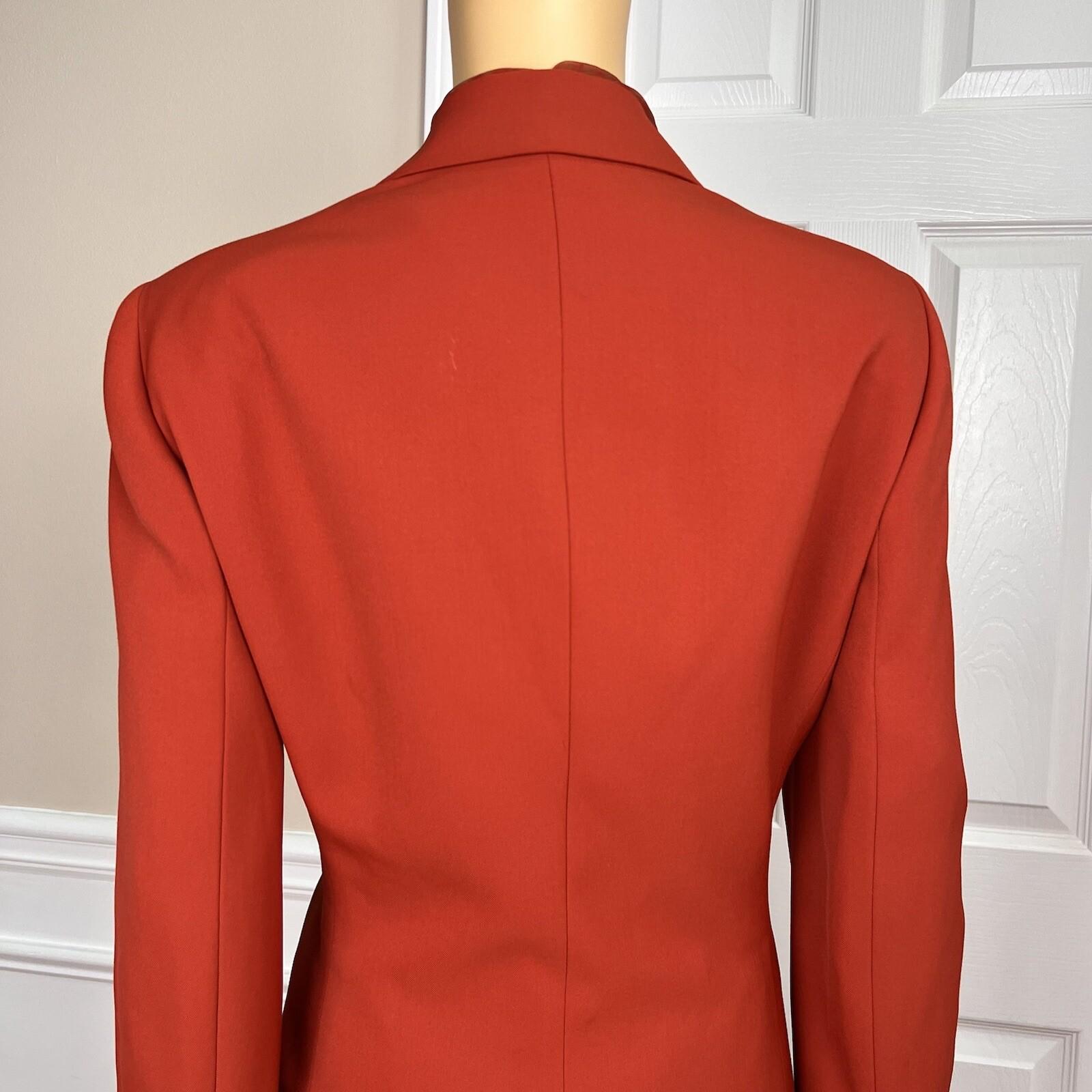 KASPER Polyester Skirt Suit Scarf Size 12 Cayenne Lined Pleated Business 3PC New
