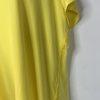 Jason Wu Jersey Stretch Top Size 1X Yellow Fringe Scallop Hem Short Sleeve