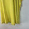 Jason Wu Jersey Stretch Top Size 1X Yellow Fringe Scallop Hem Short Sleeve