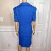 E R GERARD 2 PC Blue Double Breasted Short Sleeves Polyester Skirt Suit Size 14