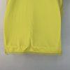 Jason Wu Jersey Stretch Top Size 1X Yellow Fringe Scallop Hem Short Sleeve