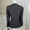 10-6237.jpg Emily Women Polyester Spandex Pant Suit Size 8 Black Lined Collarless 2PC Slim
