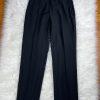 10-6239.jpg Emily Women Polyester Spandex Pant Suit Size 8 Black Lined Collarless 2PC Slim