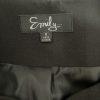 10-6241.jpg Emily Women Polyester Spandex Pant Suit Size 8 Black Lined Collarless 2PC Slim