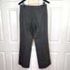 LARRY LEVINE 2PC Gray Striped Polyester Rayon Spandex Career Pant Suit Size 8