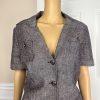 JOHN MEYER Women 2PC Light Brown Rayon Linen Short Sleeves Pant Suit Size 14