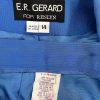 E R GERARD 2 PC Blue Double Breasted Short Sleeves Polyester Skirt Suit Size 14