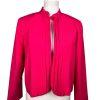 SHERBET VTG Pink Polyester Lined Open Front Stand Up Collar Blazer Size 6-8