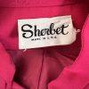 SHERBET VTG Pink Polyester Lined Open Front Stand Up Collar Blazer Size 6-8