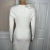 Abercrombie & Fitch Sweater Dress Size M Off White Long Sleeve Cutout Midi New