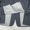 10-6306.jpg Calvin Klein Polyester Rayon Suit 44R Pants 38x33.5 Charcoal Gray Pockets 2PC