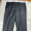 10-6311.jpg Calvin Klein Polyester Rayon Suit 44R Pants 38x33.5 Charcoal Gray Pockets 2PC