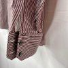 Boss Hugo Boss Button Up Shirt 43/17 Berry Striped Long Sleeve Made In Italy