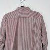 Boss Hugo Boss Button Up Shirt 43/17 Berry Striped Long Sleeve Made In Italy
