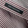 Boss Hugo Boss Button Up Shirt 43/17 Berry Striped Long Sleeve Made In Italy