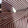 Boss Hugo Boss Button Up Shirt 43/17 Berry Striped Long Sleeve Made In Italy