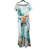 PlusWear Maxi Dress Size 2XL Ruffle V Neck Belted Flutter Sleeves Chiffon New