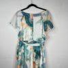 PlusWear Maxi Dress Size 2XL Ruffle V Neck Belted Flutter Sleeves Chiffon New