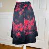ESSENTIALS ANTWERP  Scuba Stretch Skirt Size Eur 38 Pleated Flare Floral Preppy